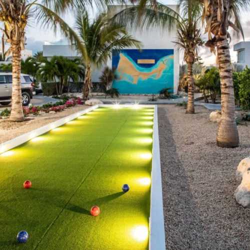 White Villas' unique amenities: Bocci ball
