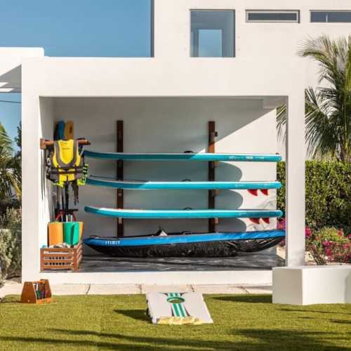 Use our SUP, kayak, snorkeling equipment and yoga mats