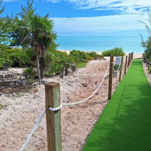 Easy beach access.
ps: White Villas can also provide beach strollers.