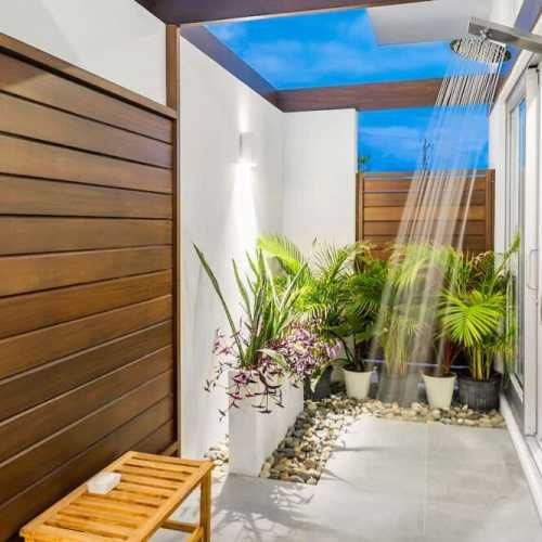 Large outdoor shower