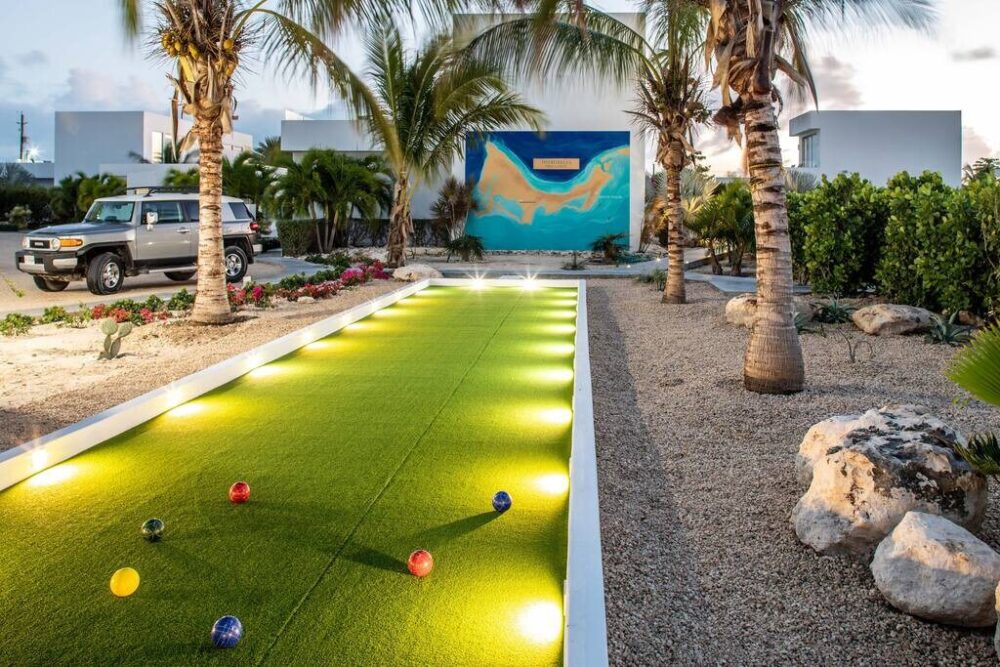 White Villas' unique amenities: Bocci ball