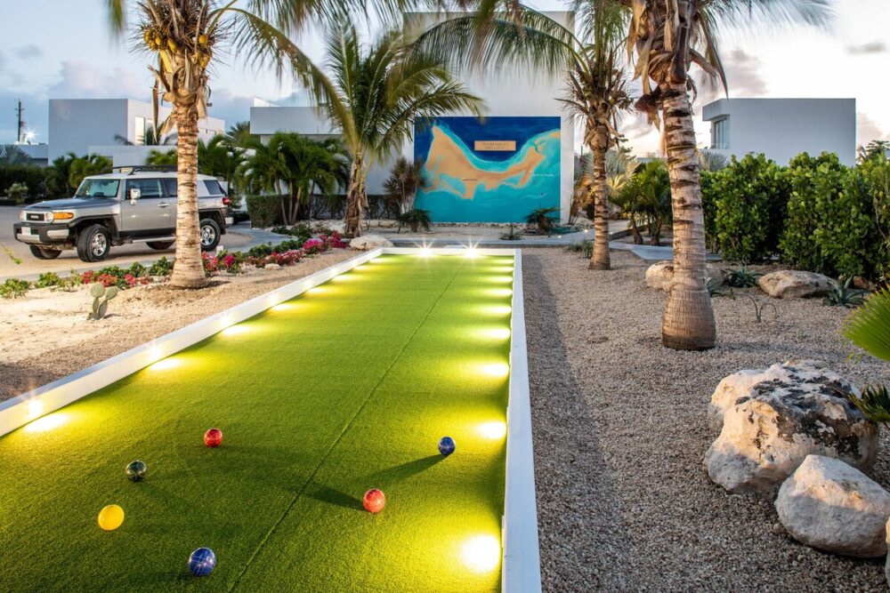 White Villas' unique amenities: Bocci ball