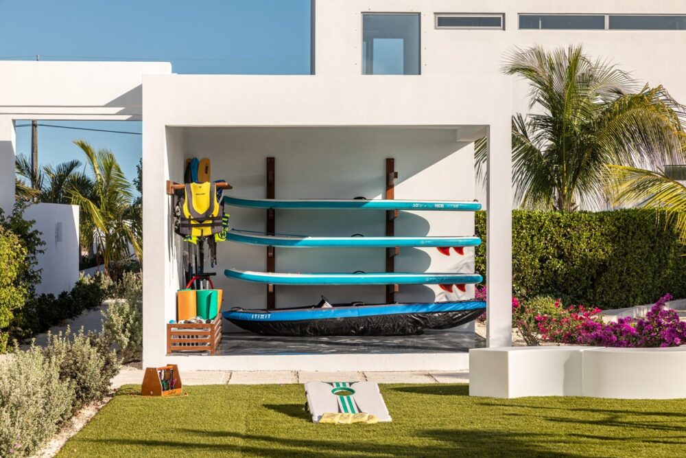 Use our SUP, kayak, snorkeling equipment and yoga mats