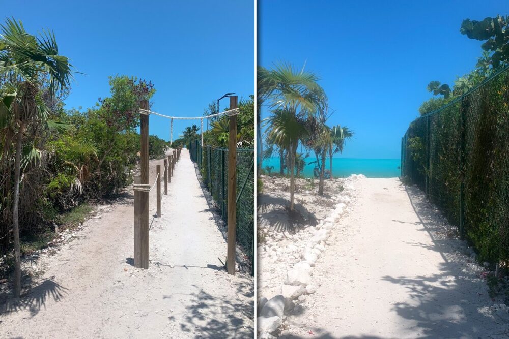 In 3 minutes, you're on the beach