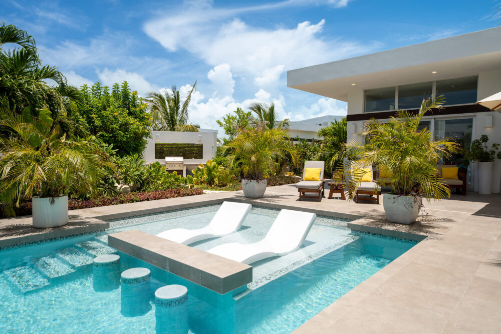 Large pool and BBQ