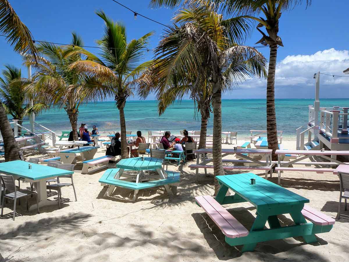 restaurant on the beach in Turks and Caicos