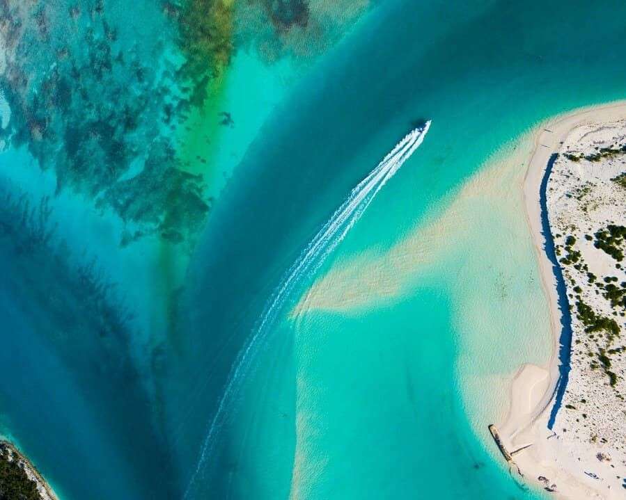 Aerial view of Turks and Caicos