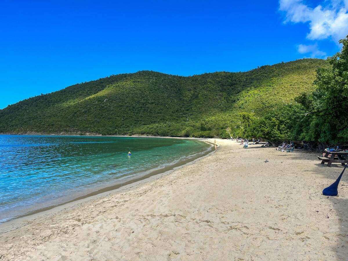 A serene beach in St. John