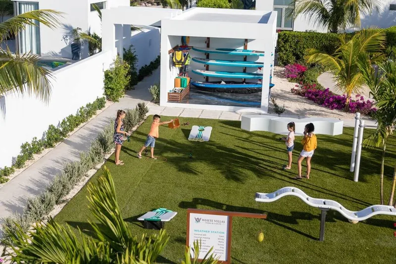 Complimentary paddleboards and beach equipment for White Villas guests