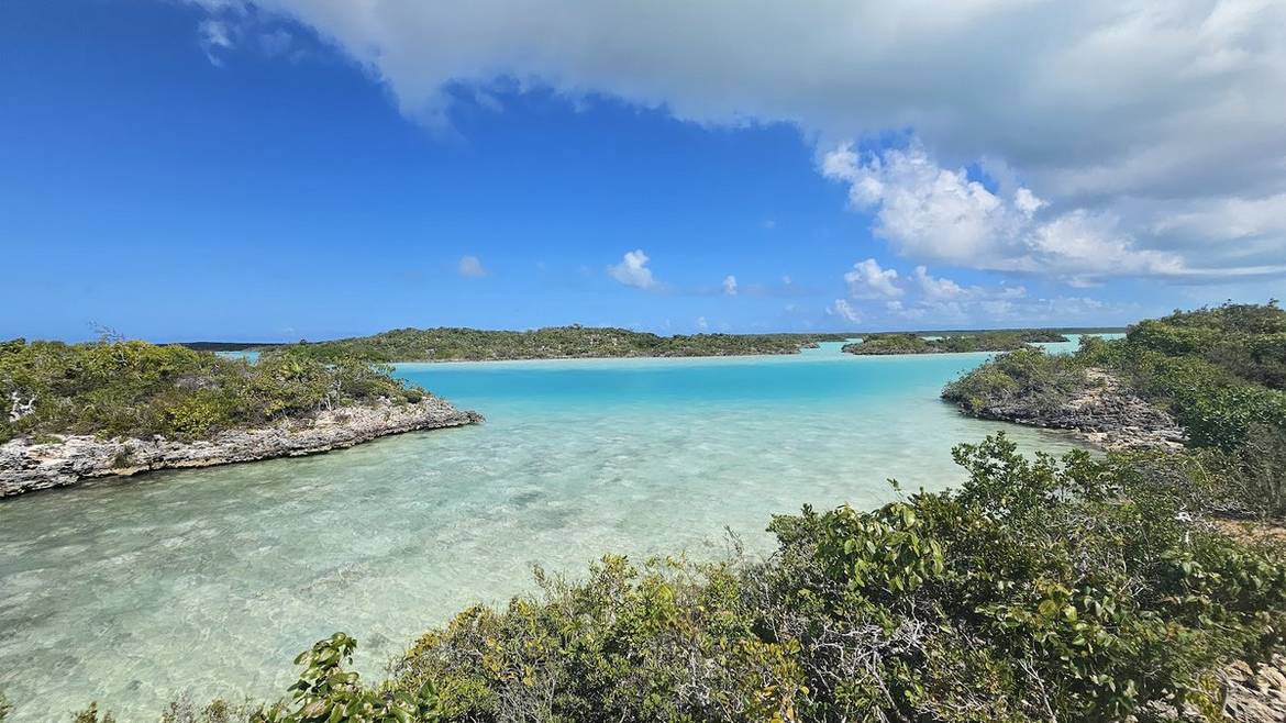 Chalk Sound National Park's turquoise waters near Providenciales