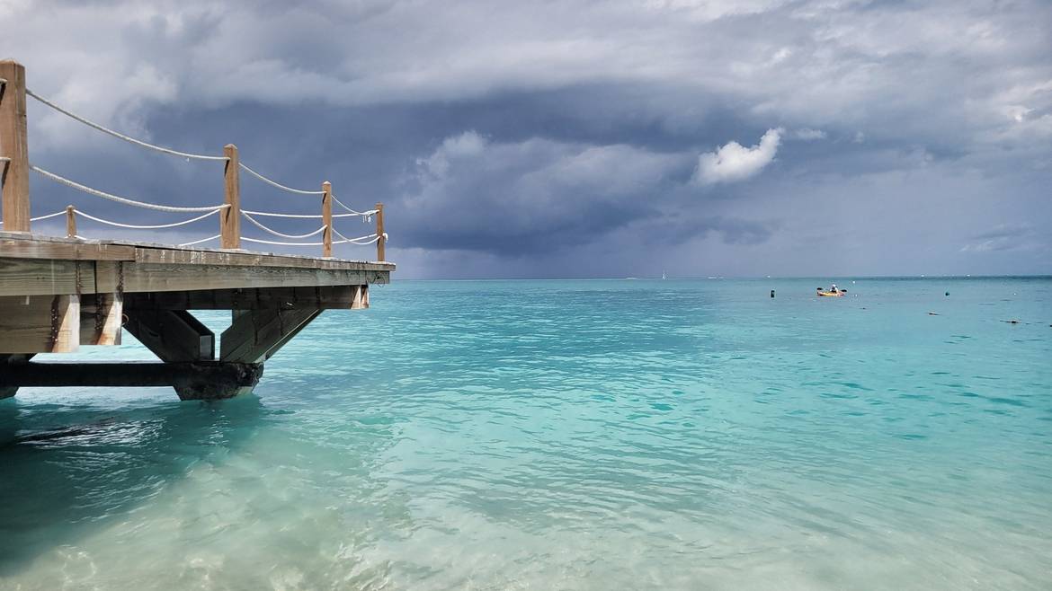 Clear turquoise water along Grace Bay Beach in Providenciales