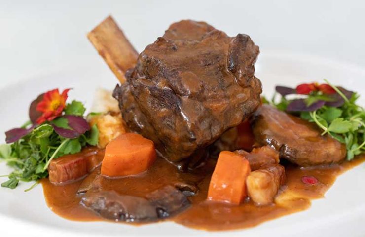 Classic French Style Braised Short Ribs Bourguignon