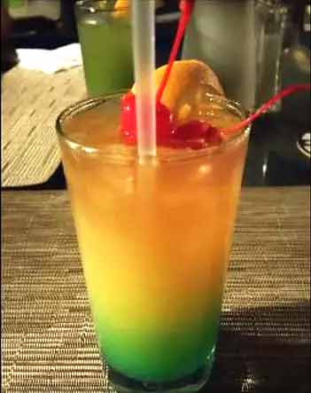 Pelican Bay colorful rum punch 