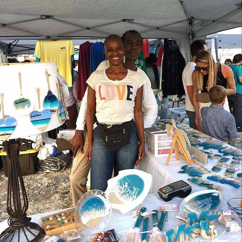 Thursday Fish Fry in TCI - local artist