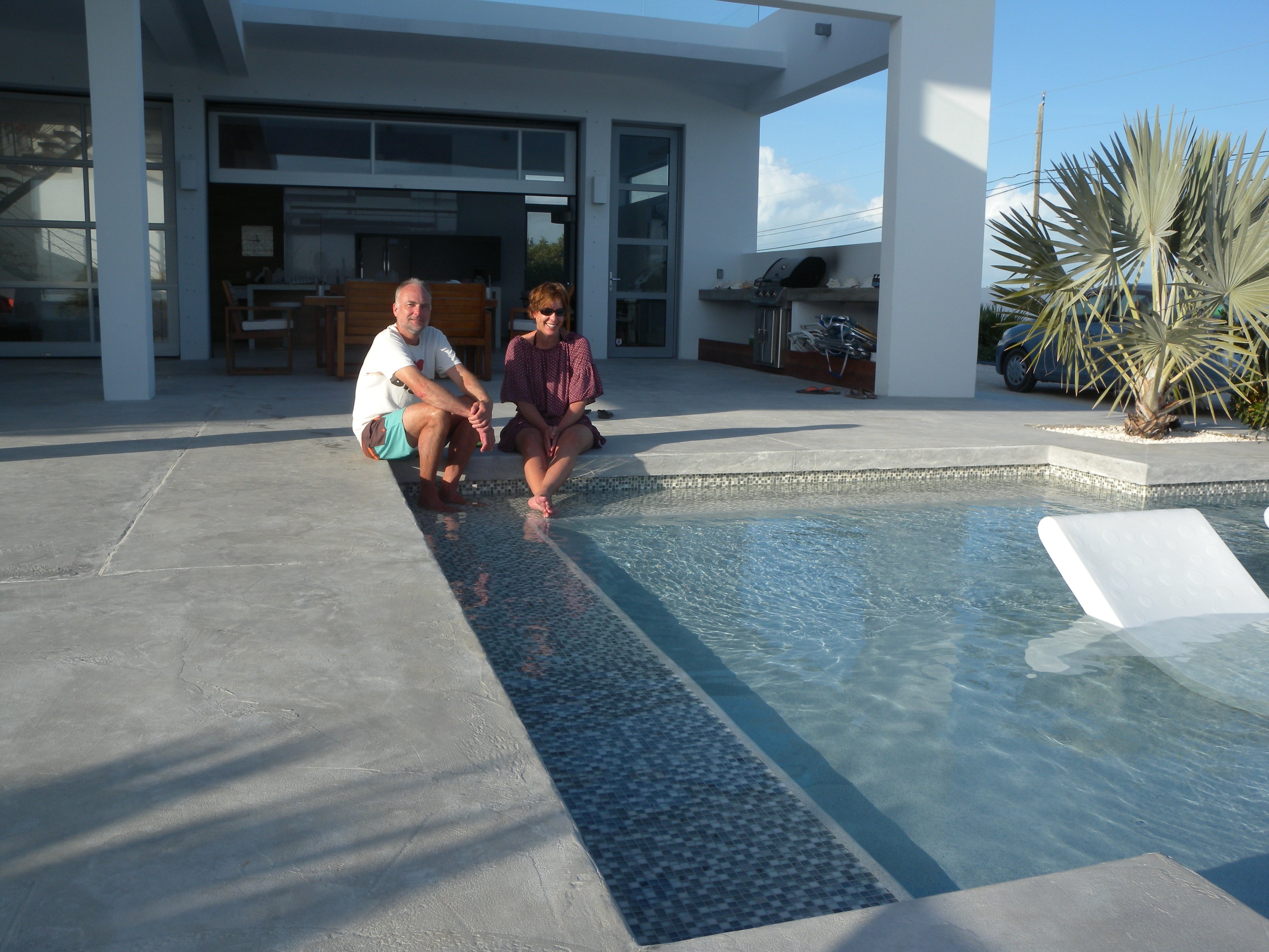 Private pool at luxury villa on Turks and Caicos